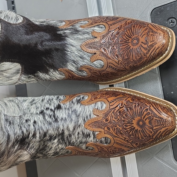 MYRA BAG Adelaide Hair On Tall Leather Cowboy Boots Size 11 NWT - Picture 5 of 10